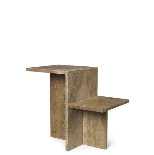 Ferm Living Distinct Sidebord Mørk Brun Travertine