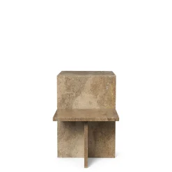 Ferm Living Distinct Sidebord Mørk Brun Travertine