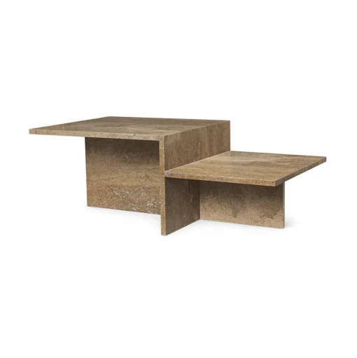 Ferm Living Distinct Sofabord Mørk Brun Travertine