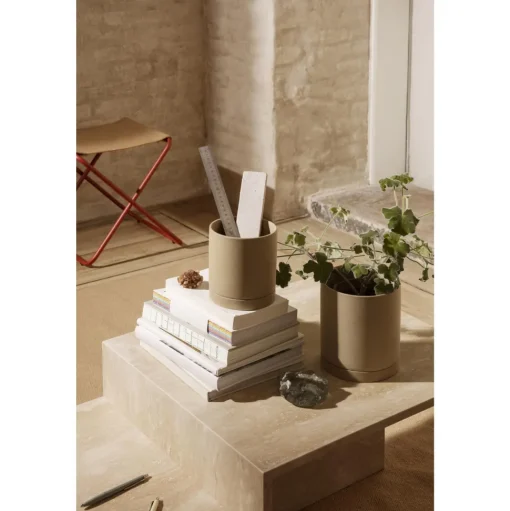 Ferm Living Distinct Sofabord Mørk Brun Travertine