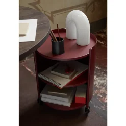 Ferm Living Eve Storage Rullebord Mahogany Red