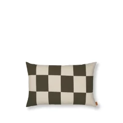 Ferm Living Fold Patchwork Pude Mørk Oliven