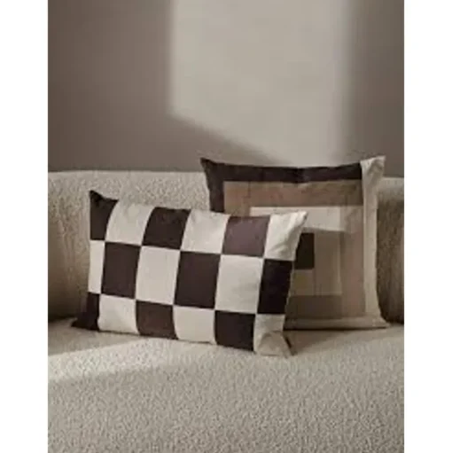Ferm Living Fold Patchwork Pude Mørk Oliven