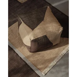 Ferm Living Forene Square Puf Tan/Chokolade
