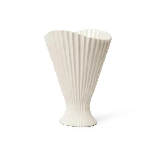 Ferm Living Fountain Vase Råhvid