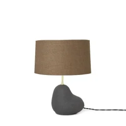 Ferm Living Hebe Bordlampe Lille Sort med Brun Skárm