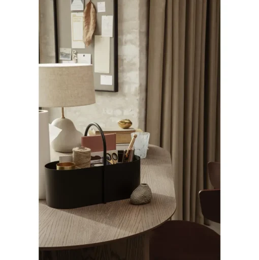 Ferm Living Hebe Bordlampe Lille Hvid med Hvid Skárm