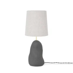 Ferm Living Hebe Bordlampe Melllem Sort med Hvid Skárm