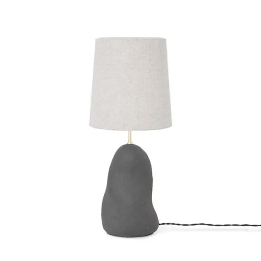 Ferm Living Hebe Bordlampe Melllem Sort med Hvid Skárm