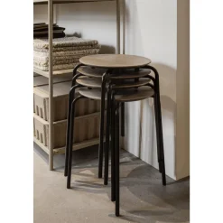 Ferm Living Herman Skammel Hvid Olieret Eg