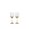 Ferm Living Host Hvidvinsglas Sát af 2 Blush