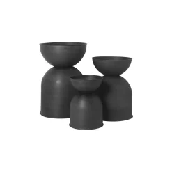 Ferm Living Hourglass Krukke Stor Sort