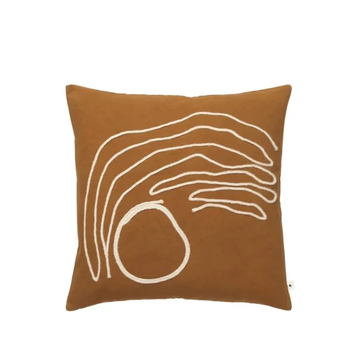 Ferm Living Jot Pude 50x50 Aged Gold