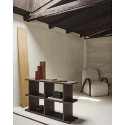 Ferm Living Kona Reol 2x2 Mørkbejdset Eg