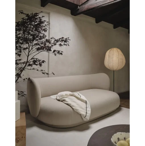 Ferm Living Kurbis Gulvlampe Høj Natural/Sort
