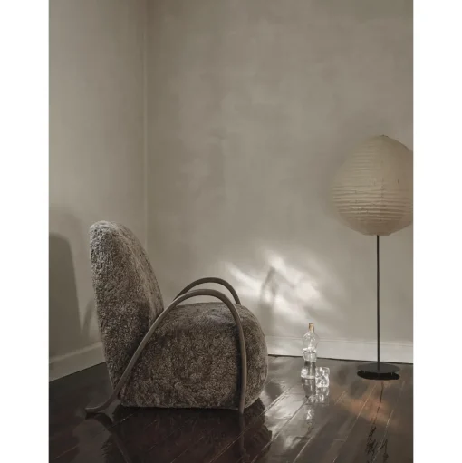 Ferm Living Kurbis Gulvlampe Høj Natural/Sort