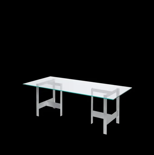 Ferm Living Lager Spisebord 90x200 Glas/Aluminium
