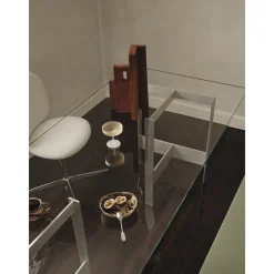 Ferm Living Lager Spisebord 90x200 Glas/Aluminium