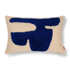 Ferm Living Lay Pude Rektangulár Sand/Bright Blue
