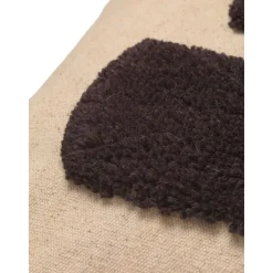 Ferm Living Lay Pude Sand/Dark Brown