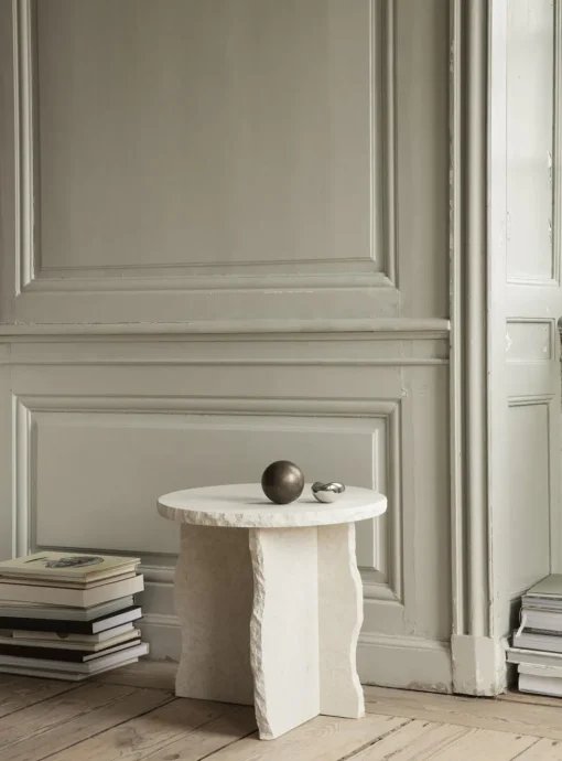 Ferm Living Mineral Sculptural Sofabord Bianco Curia Marmor