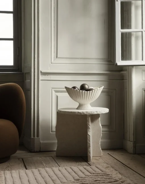 Ferm Living Mineral Sculptural Sofabord Bianco Curia Marmor