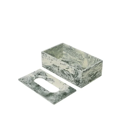 Ferm Living Mist Servietboks Emerald/Off White