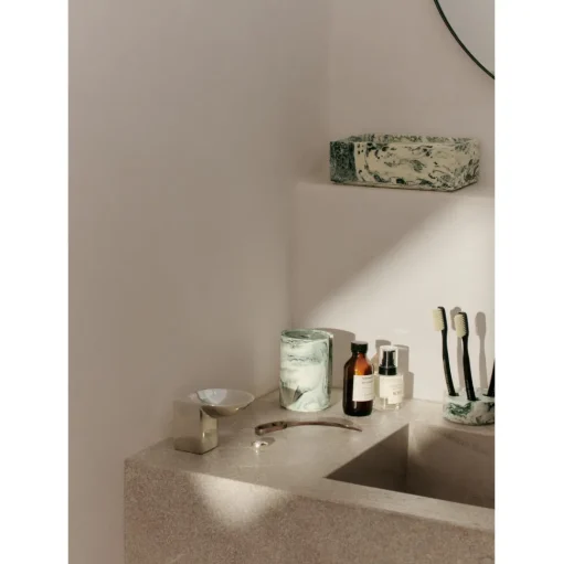 Ferm Living Mist Servietboks Emerald/Off White
