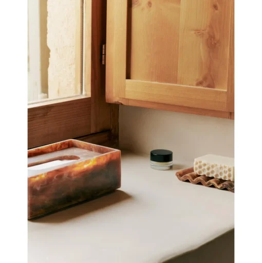 Ferm Living Mist Servietboks Emerald/Off White