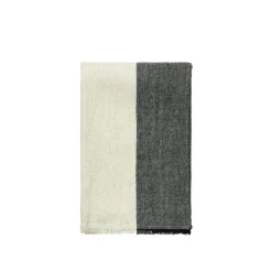 Ferm Living Pila Linen Táppe 120x170 Sort/Elm Green