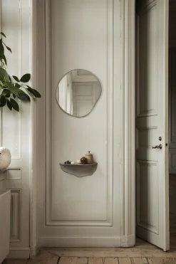 Ferm Living Pond Spejl Lille Mørk Krom