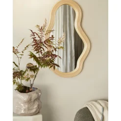 Ferm Living Pond Spejl Medium Rattan/Natural