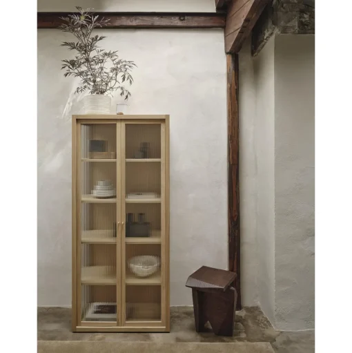 Ferm Living Reed Vitrineskab Natural Eg