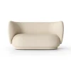 Ferm Living Rico Sofa 2 Seater Brushed Råhvid