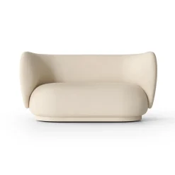 Ferm Living Rico Sofa 2 Seater Brushed Råhvid