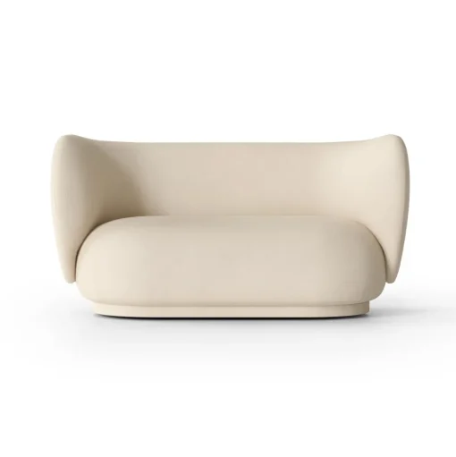 Ferm Living Rico Sofa 2 Seater Brushed Råhvid