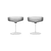 Ferm Living Ripple Champagne Skål Sát af 2 Røget