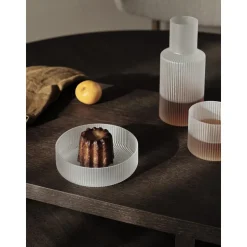 Ferm Living Ripple Glas Lav Skát af 4 Frostet