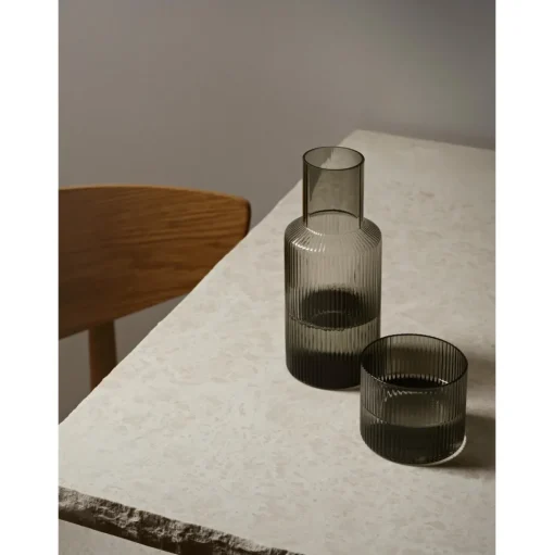 Ferm Living Ripple Glas Lav Skát af 4 Frostet