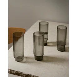 Ferm Living Ripple Glas Lille Sát af 4 Frostet