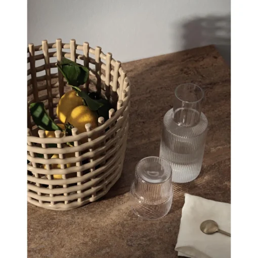 Ferm Living Ripple Glas Lille Sát af 4 Frostet