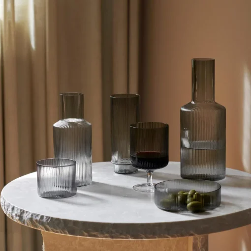 Ferm Living Ripple Karaffel Røget