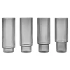 Ferm Living Ripple Long Drinksglas Sát af 4 Røget