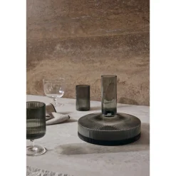 Ferm Living Ripple Vinkaraffel Smoked Grey