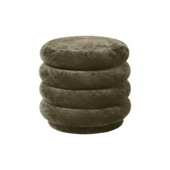 Ferm Living Rund Puf Faded Velvet Forest