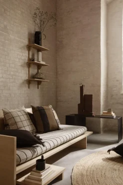 Ferm Living Sector Hylde Single Bred Eg/Sort Messing