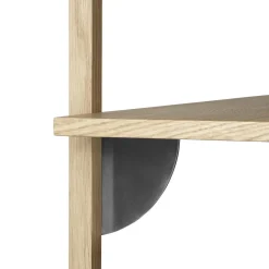 Ferm Living Sector Hylde Single Smal Eg/Sort Messing