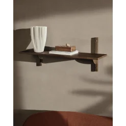 Ferm Living Sector Single/Wide Hylde Røget Eg/Messing