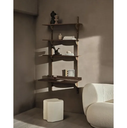 Ferm Living Sector Skrivebord Røget Eg/Messing