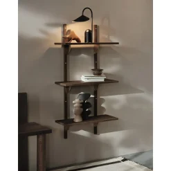 Ferm Living Sector Tripple/Narrow Hylde Røget Eg/Messing